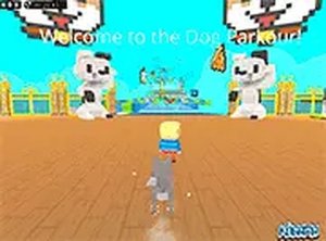 Kogama: Dog Parkour 55 Levels Online Game