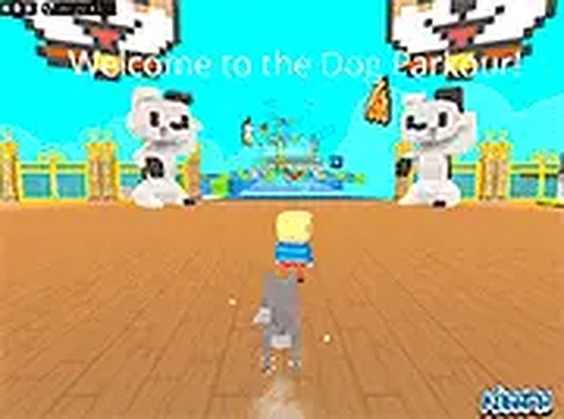 Kogama: Dog Parkour 55 Levels Online Game