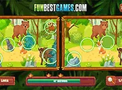 Spot the Difference Animals Puzzle Game Online